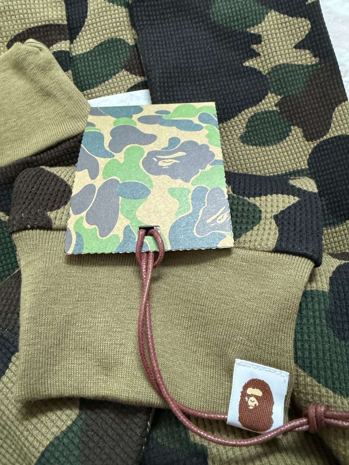 베이프 25fw 1st 카모 써멀 긴팔 티셔츠 그린 XL 상품이미지4