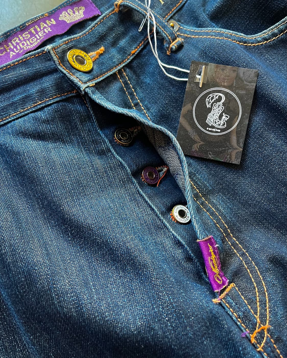 90s Christian Audigier Embroidery Denim 상품이미지5