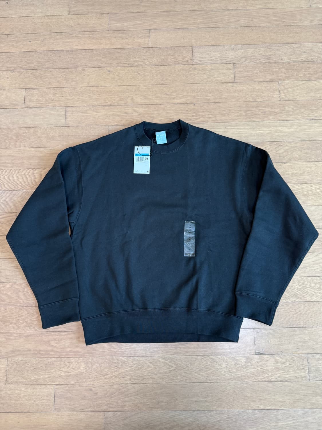 [M] 나이키 nocta 녹타 무지 블랭크 크루넥 맨투맨 스웻셔츠 블랙 상품이미지1