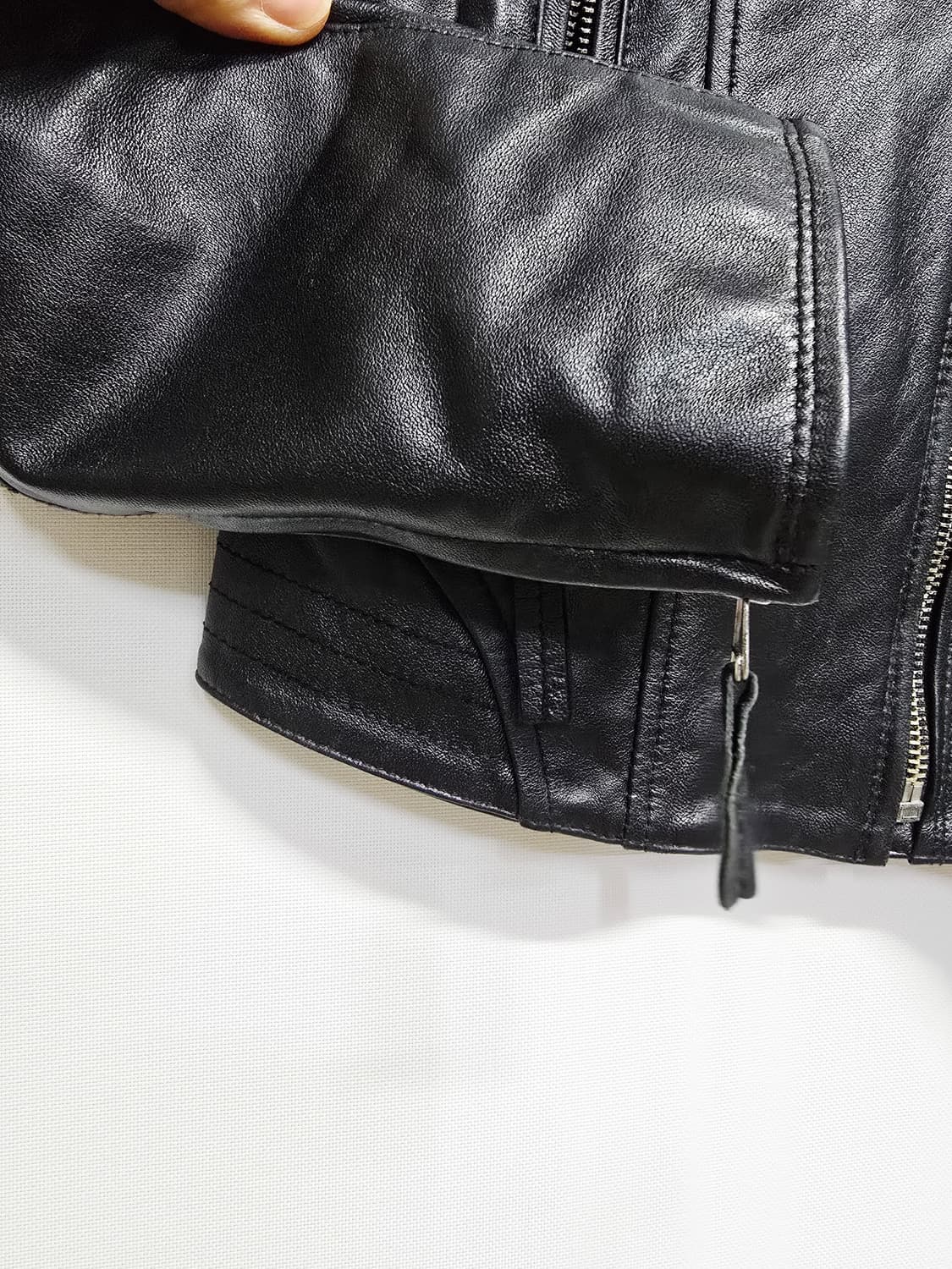 로보 ROBO 양가죽 블랙 가죽 라이더 자켓 상품이미지4