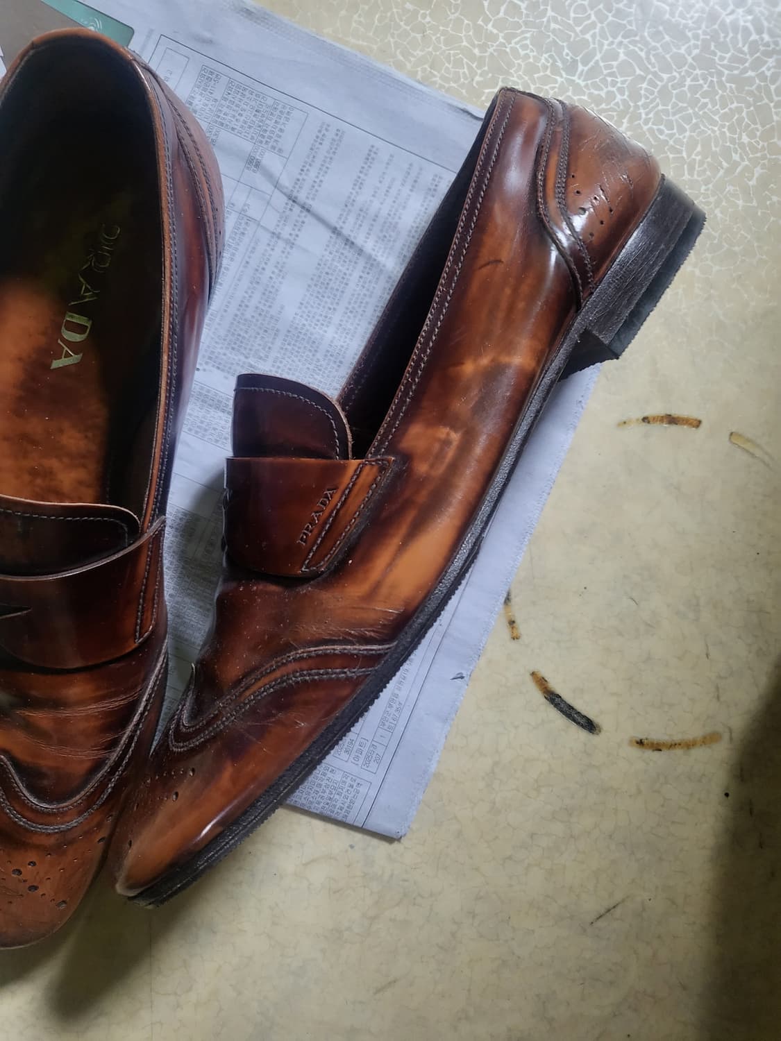 빈티지 프라다 로퍼 브라운 9사이즈 상품이미지7