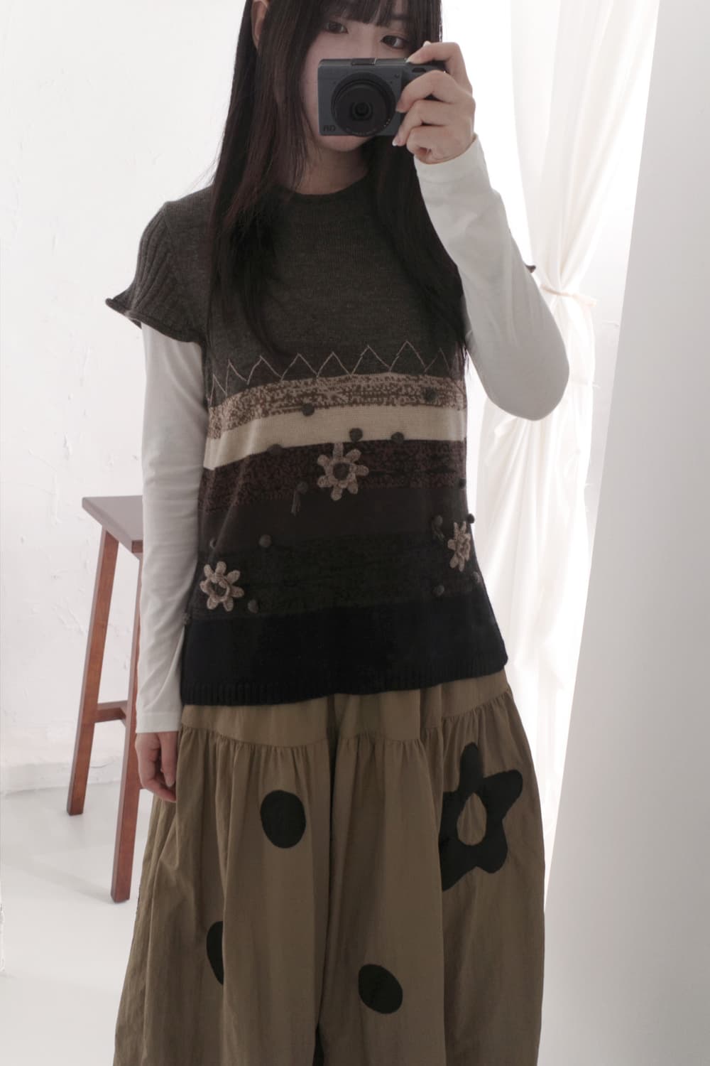 flower knit vest 상품이미지5