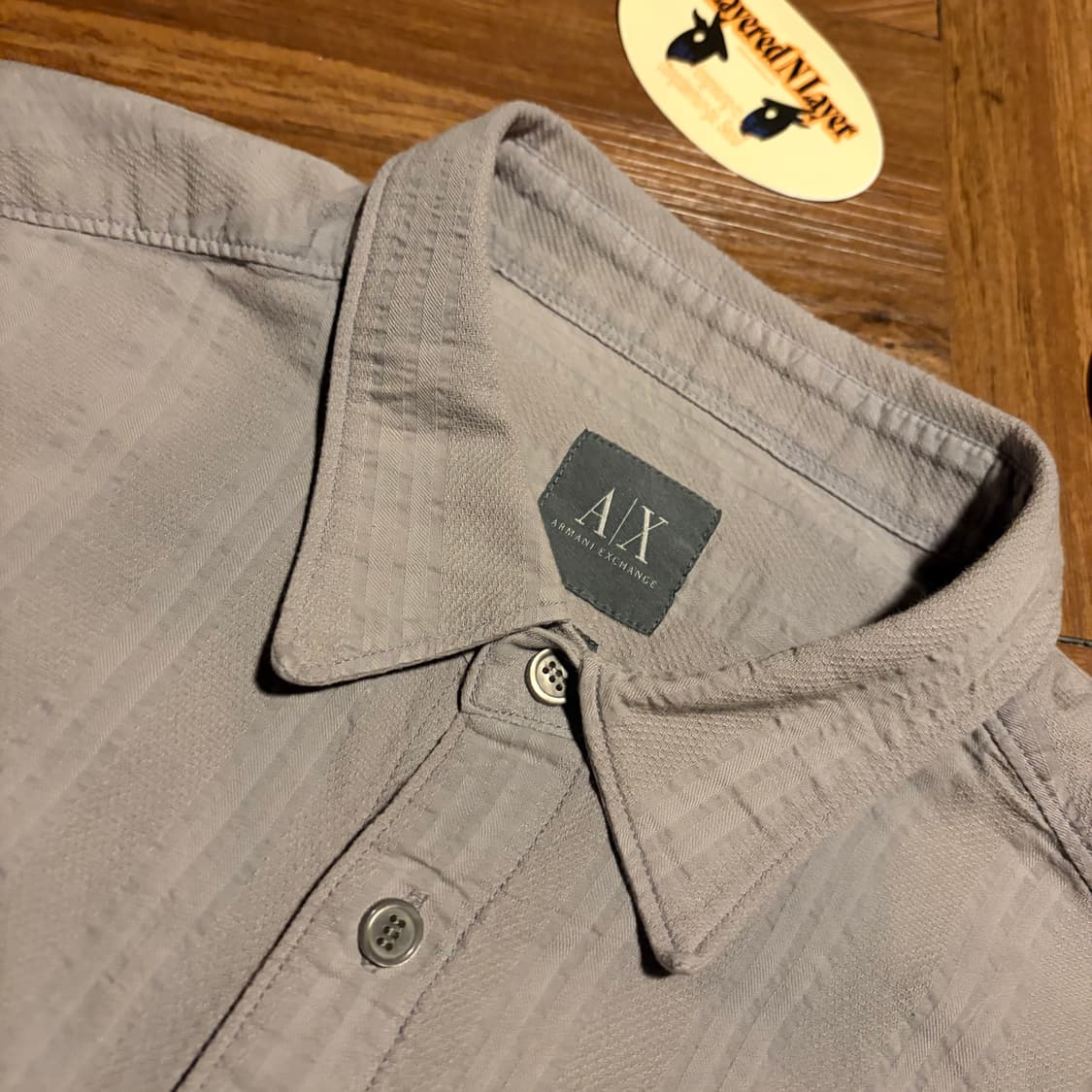 Armani exchange dobby stripe shirt 상품이미지3