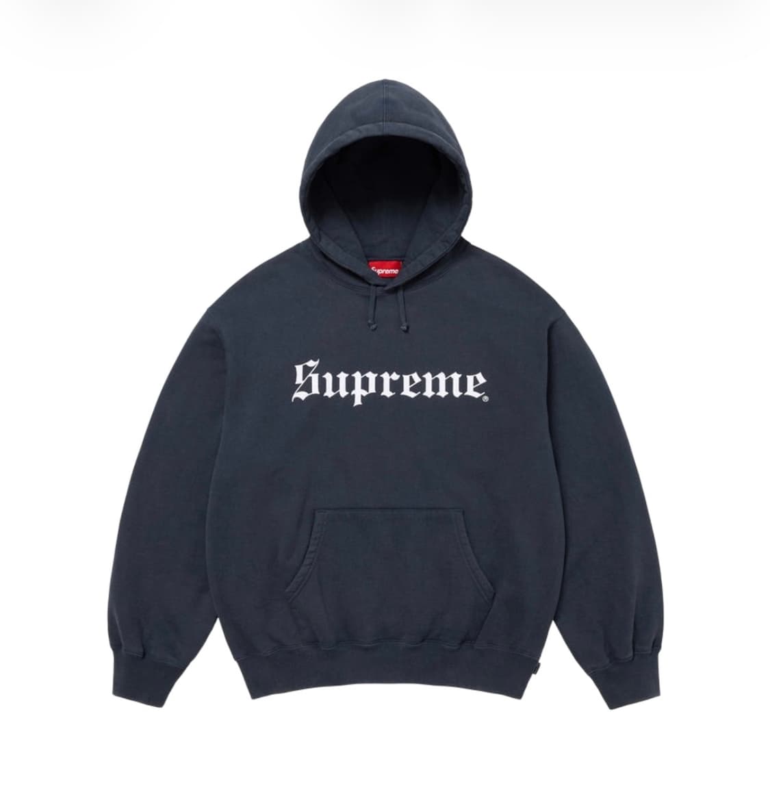 슈프림 올드 잉글리시 후드티 네이비 새상품 판매합니다 상품이미지1