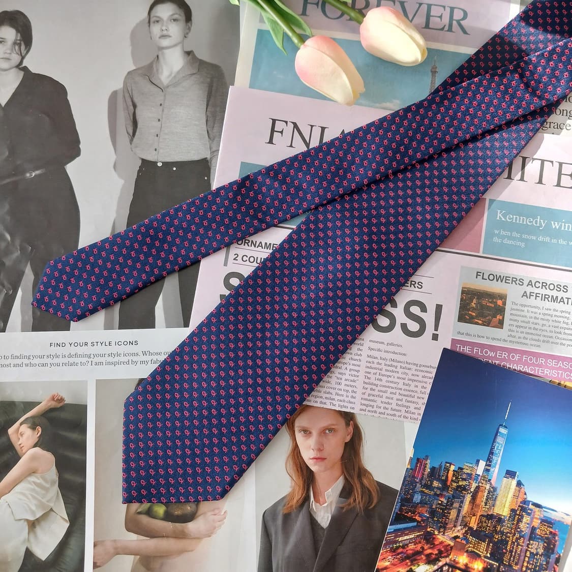 닥스 실크 네이비 마이크로 패턴 넥타이 8.2cm A+등급 A19443
 상품이미지3