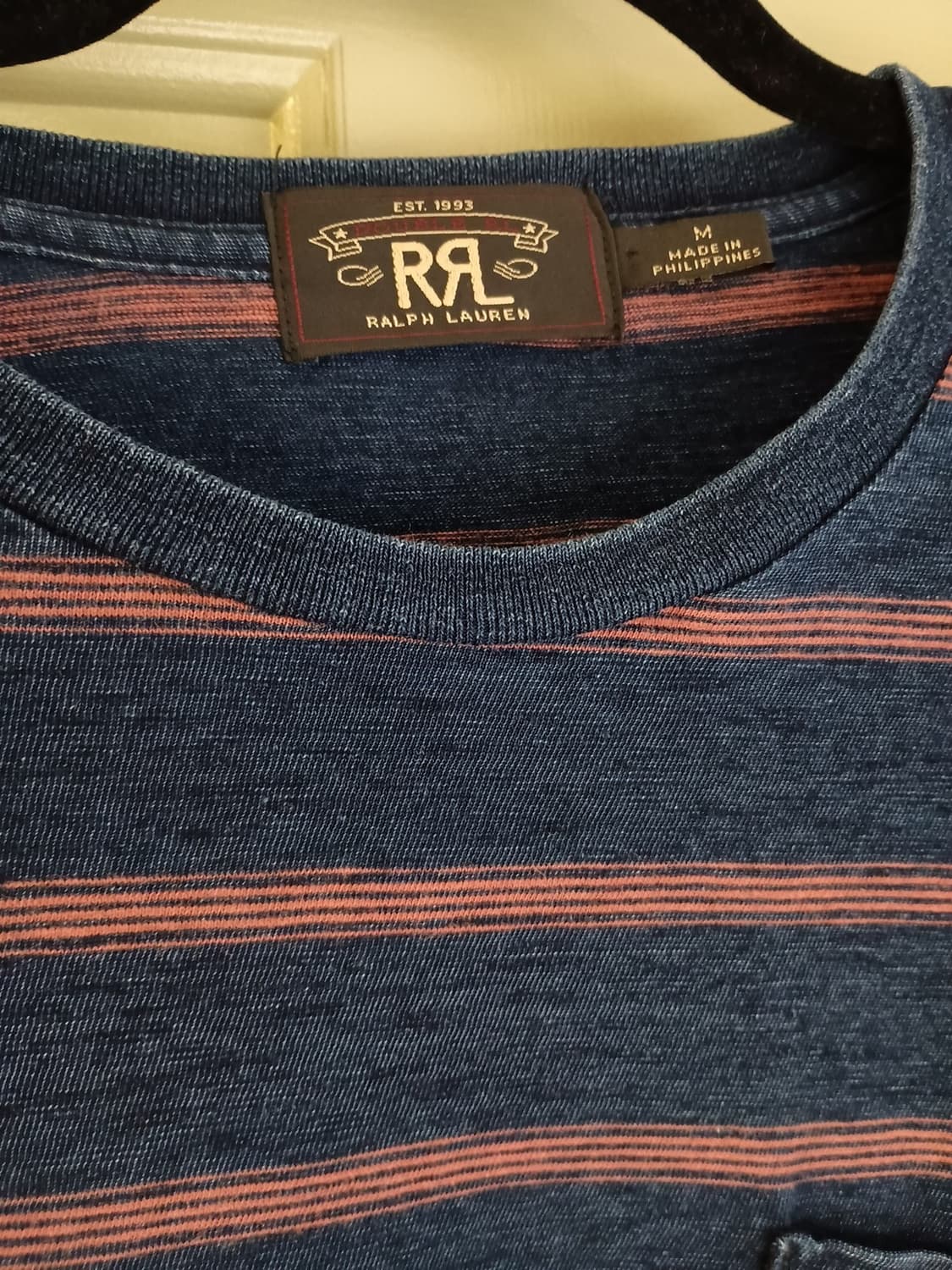 90s RRL 더블알엘 인디고 스트라이프 롱슬리브 티셔츠 상품이미지2