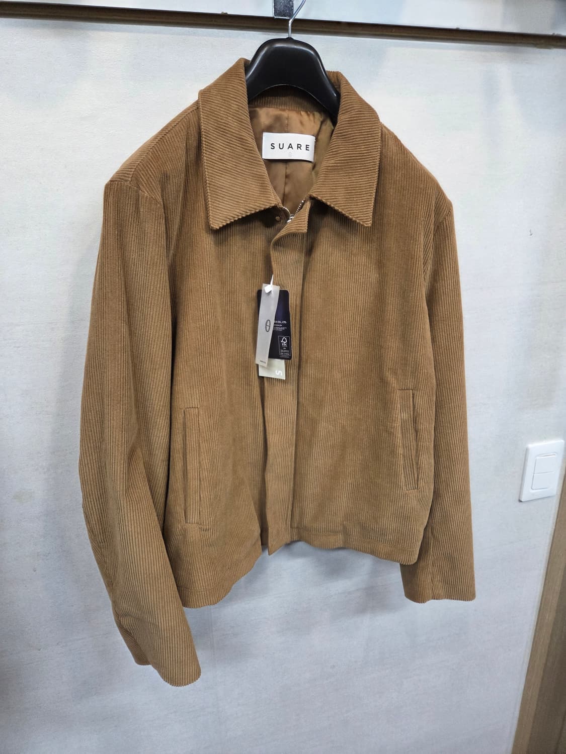 수아레 코듀로이 미니멀 자켓 m 카라멜 상품이미지5