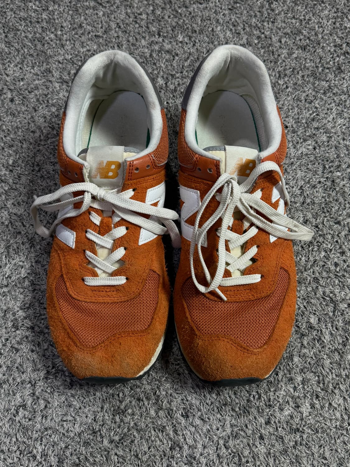 뉴발란스 574 헤리티지 오렌지 버스트 화이트 상품이미지1