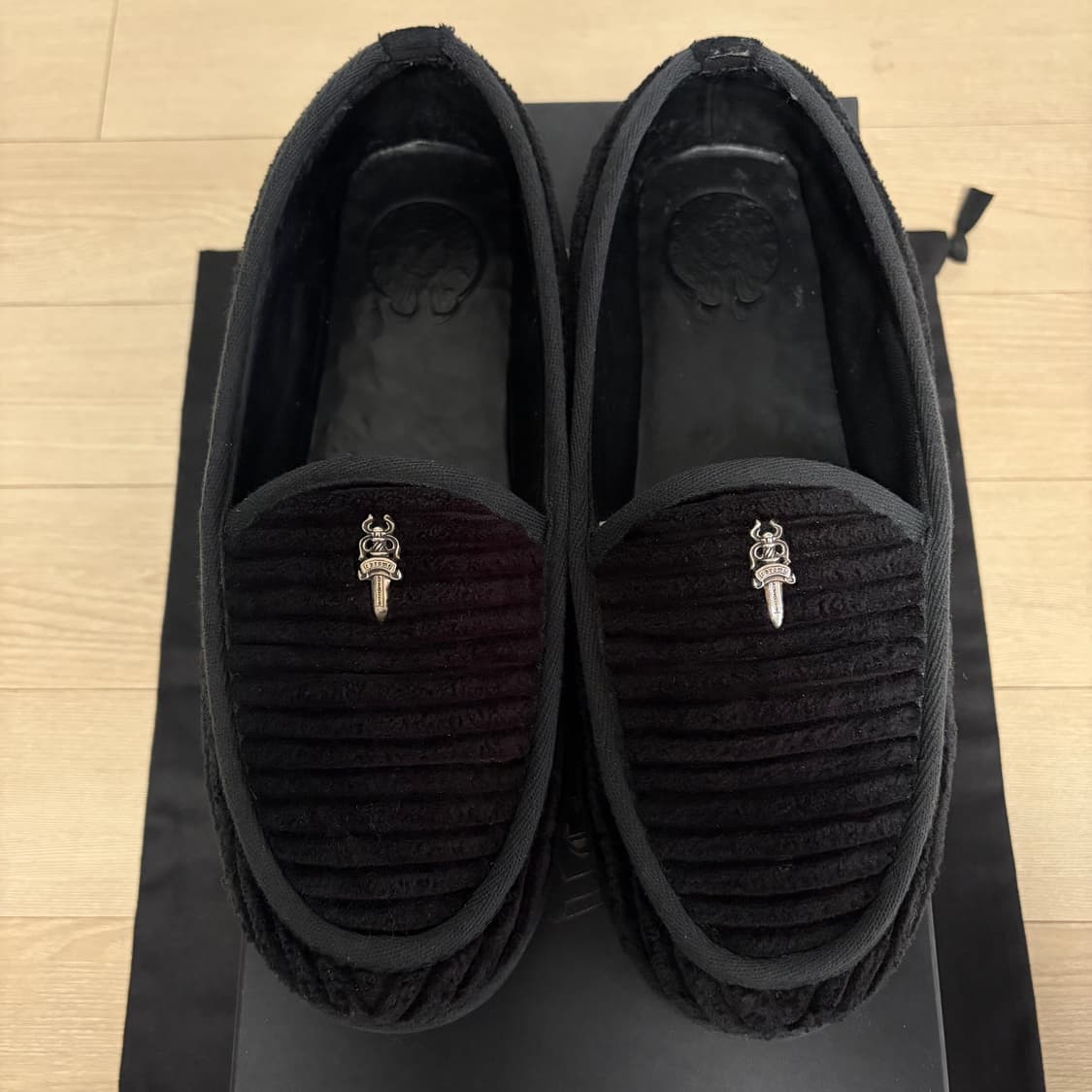 레어) 크롬하츠 Chrome Hearts 코듀로이 대거 로퍼 슬리퍼 42 상품이미지2