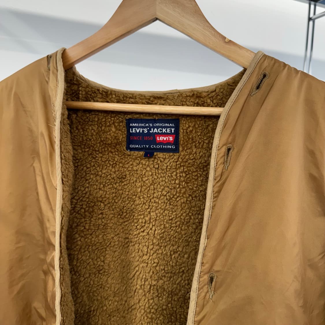 90s 리바이스 브라운 피쉬테일 파카 made in ITALY (L)   상품이미지6