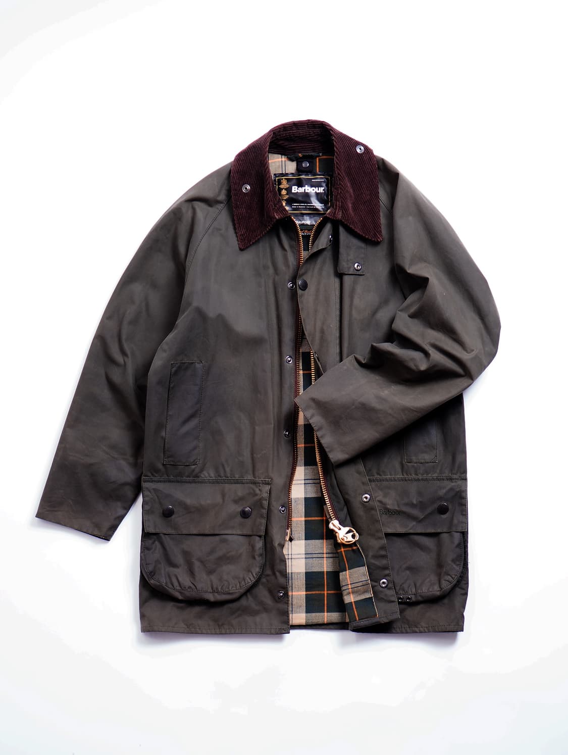 Barbour Beaufort Wax Jacket (Sage) 상품이미지3
