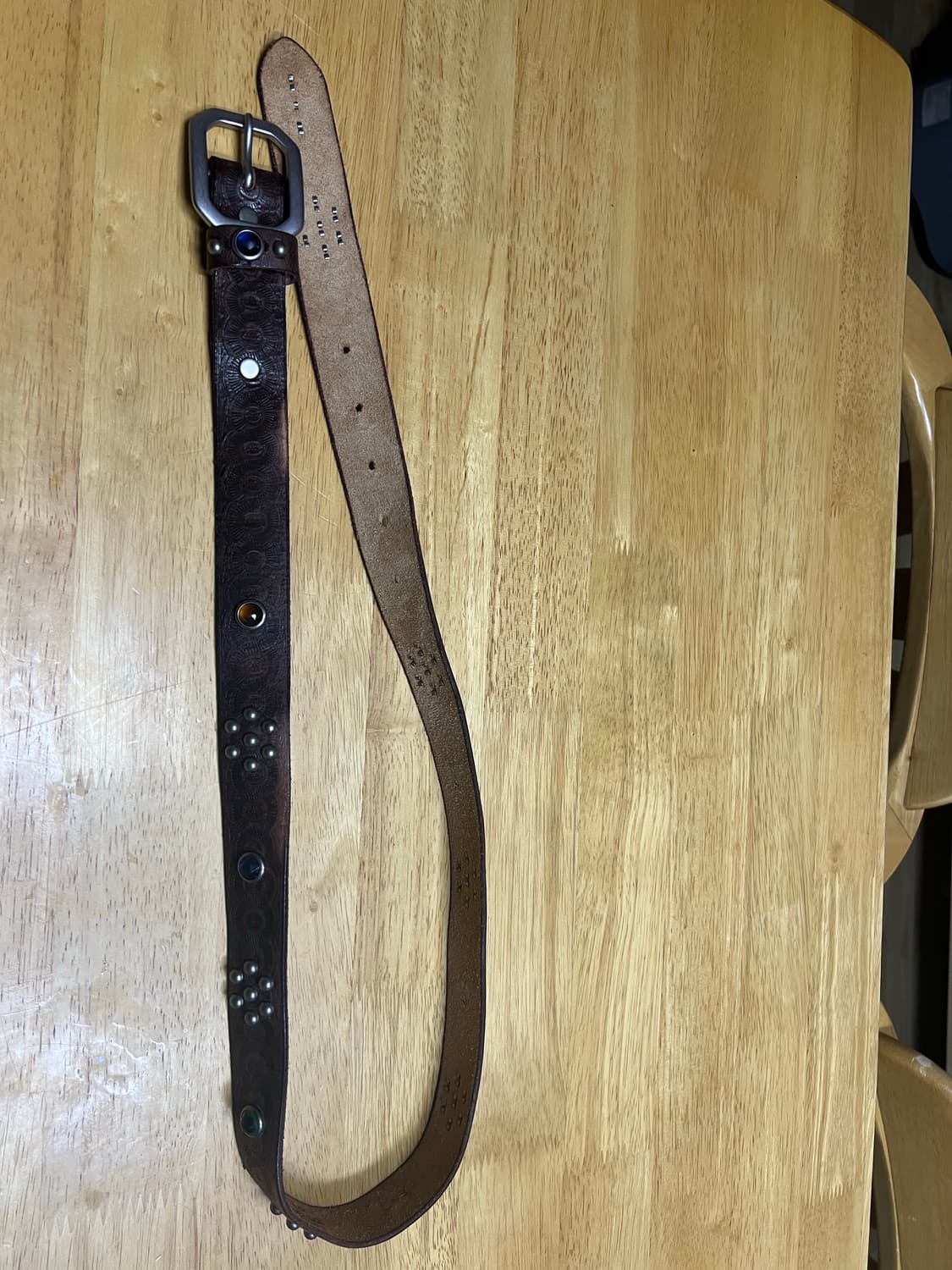 RRL 라스코 스터드 레더 벨트 32사이즈 상품이미지7