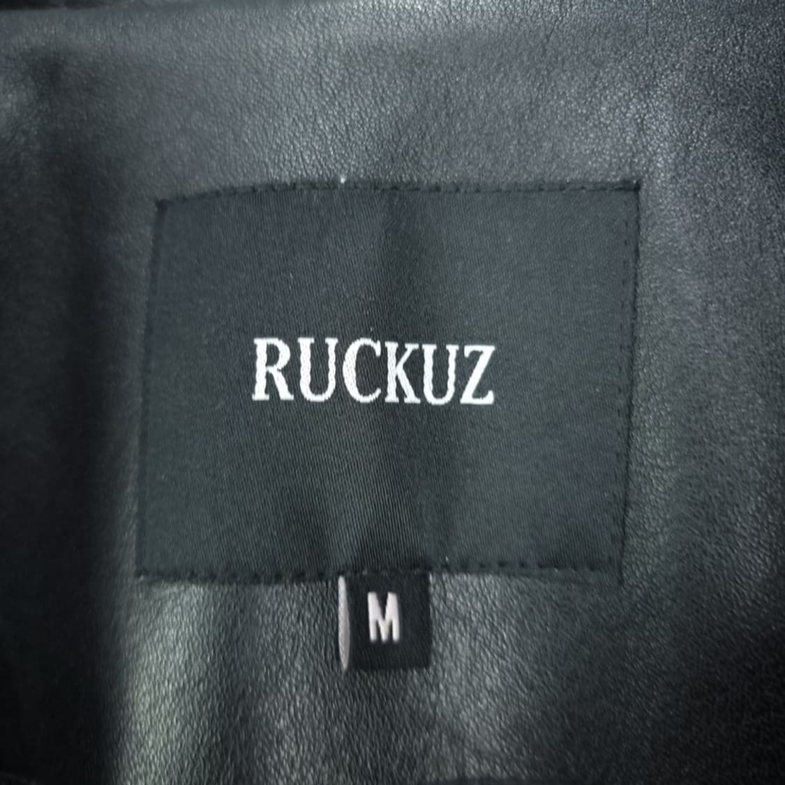 [러커즈] 리얼 카우 레더 소가죽 사선 레더 라이더 자켓 M18706 상품이미지7