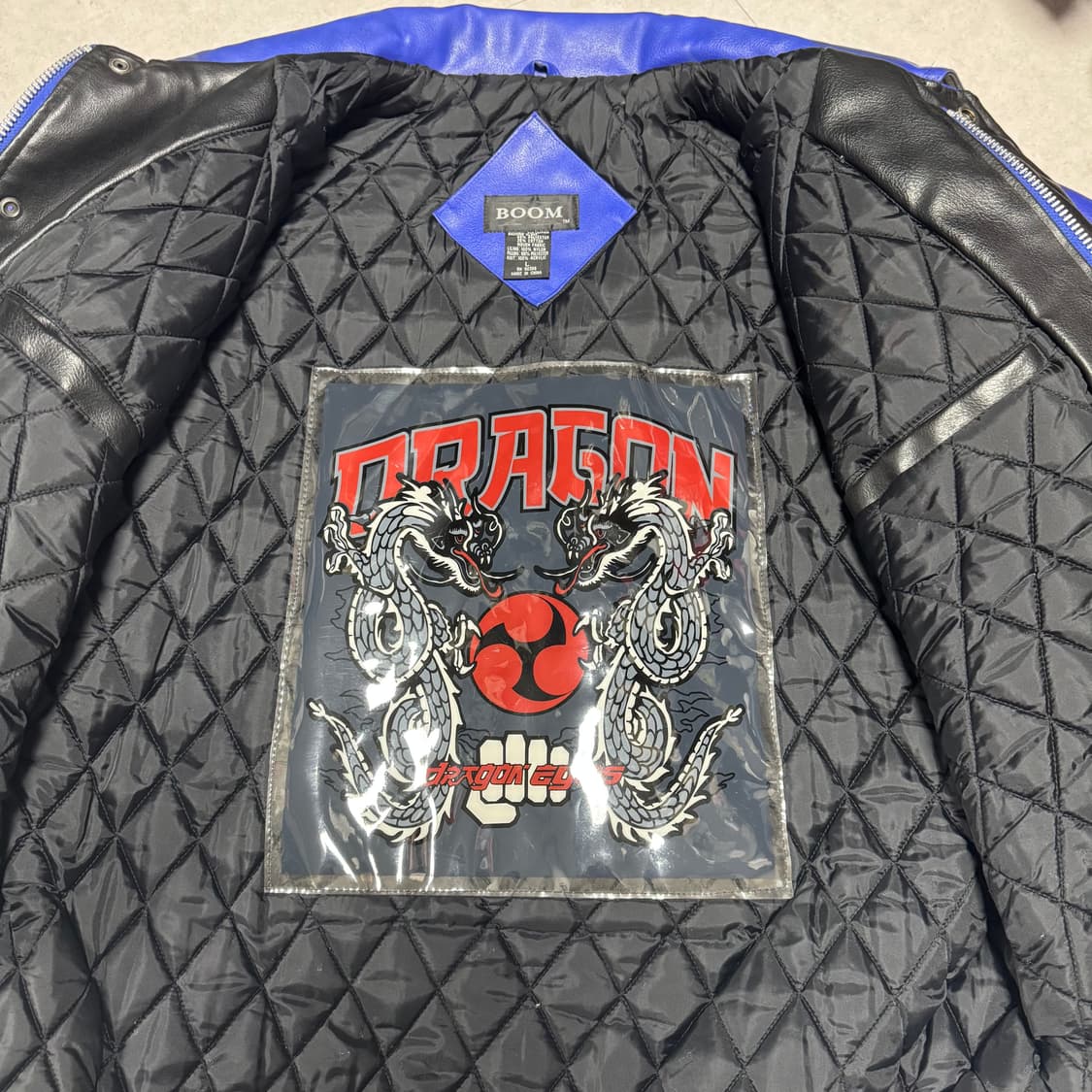 BOOMX 드래곤 레더 바시티 자켓 L 상품이미지5