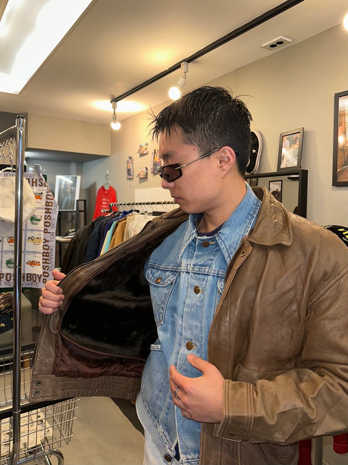 90’s Japanese shell-leather lining fur  상품이미지2