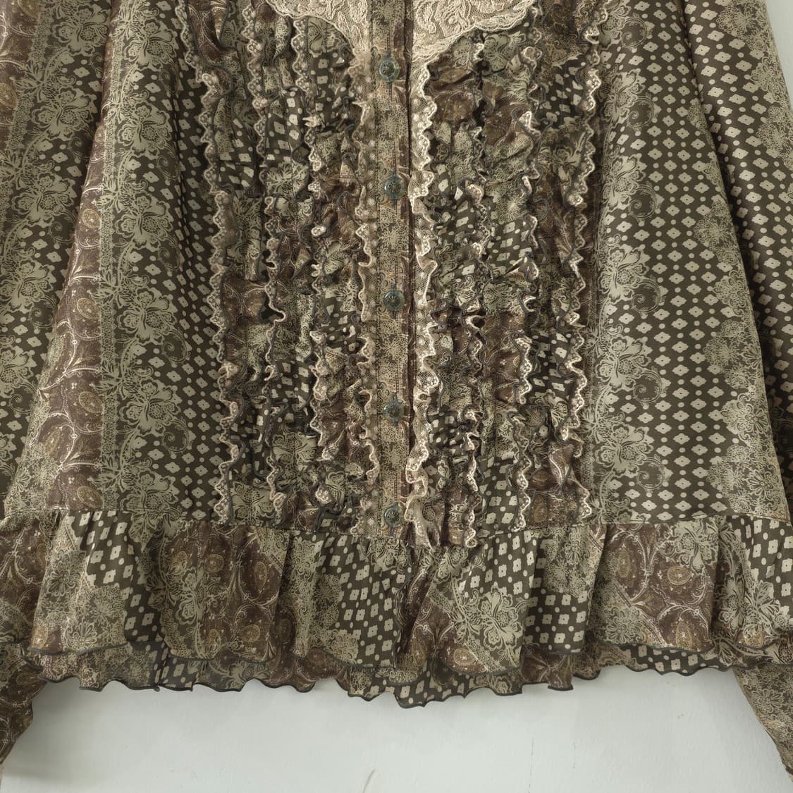 보헤미안 프릴 레이스 블라우스 상품이미지4