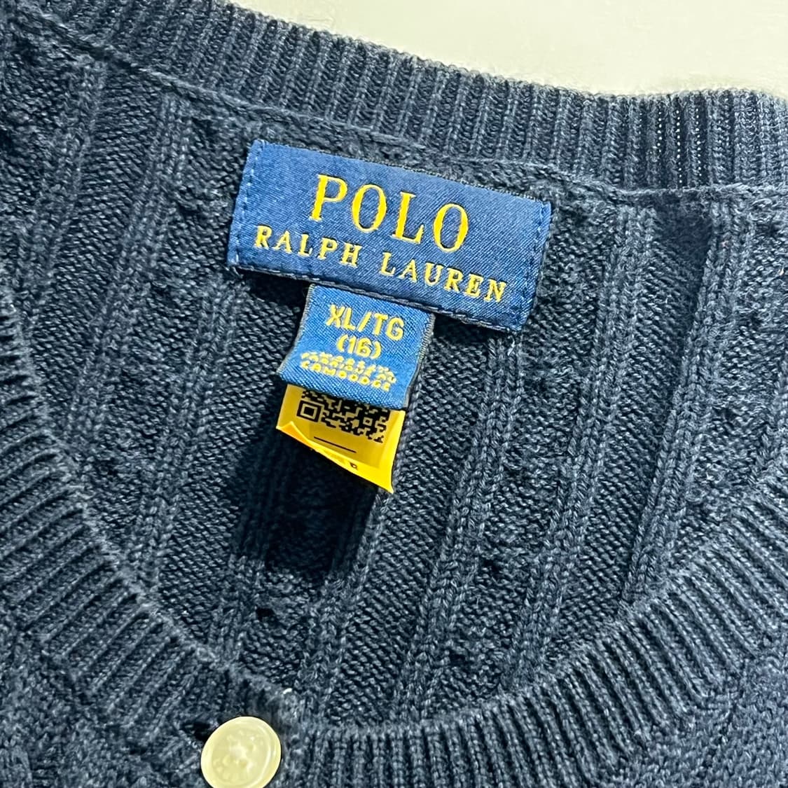 폴로 QR라벨 우먼스 라운드 가디건 상품이미지3