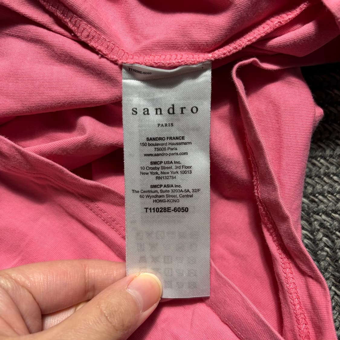 산드로 핑크 KEEP ON 반팔 티셔츠(Free) 상품이미지3