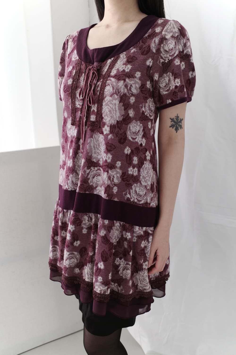 axes femme) flower long half T 상품이미지6