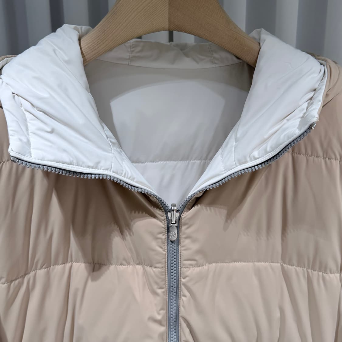 (B/L) / 브루넬로 쿠치넬리 리버시블 다운 패딩 자켓 화이트 브라운 상품이미지7