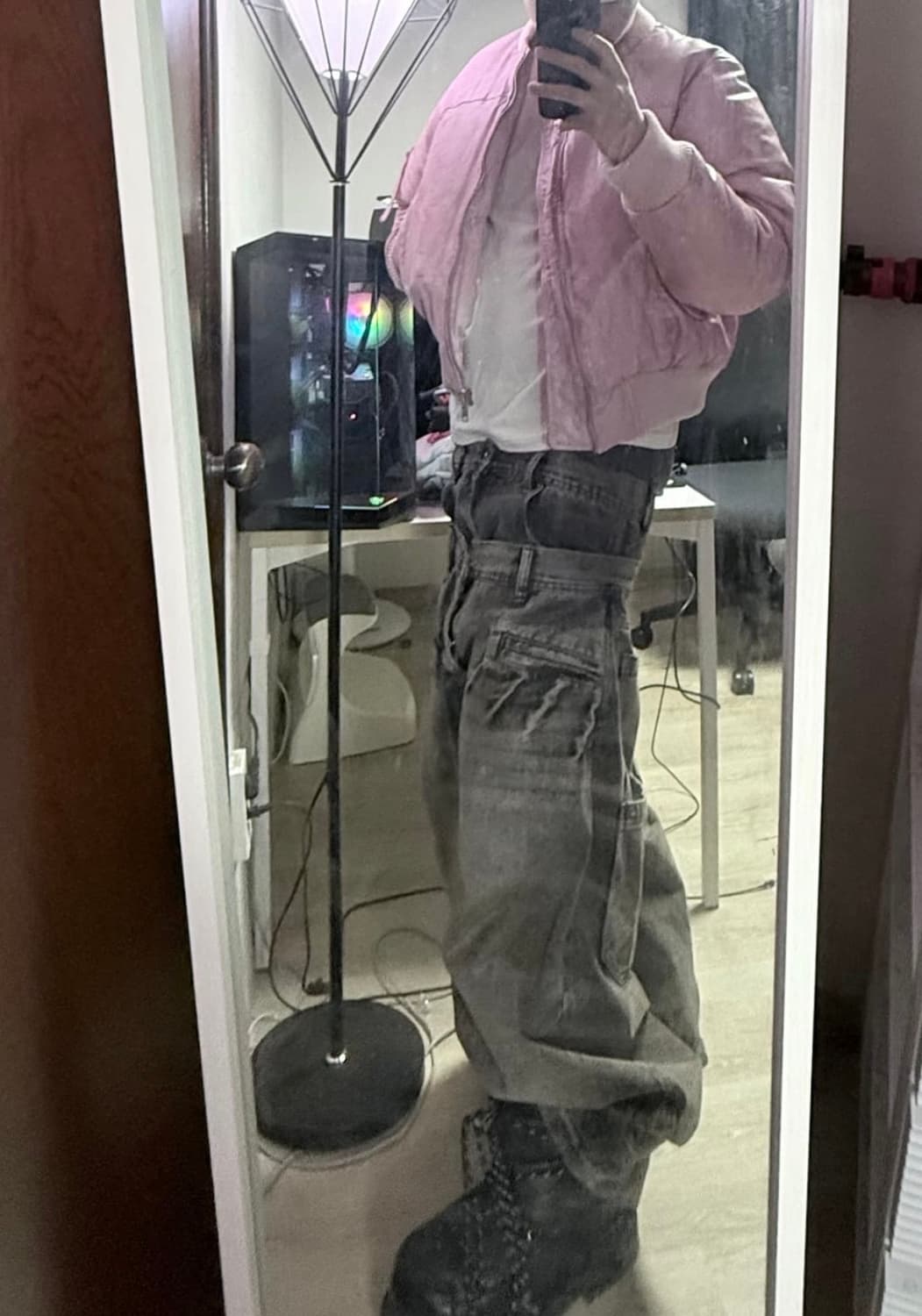 Double Waist Washed Jeans 상품이미지2