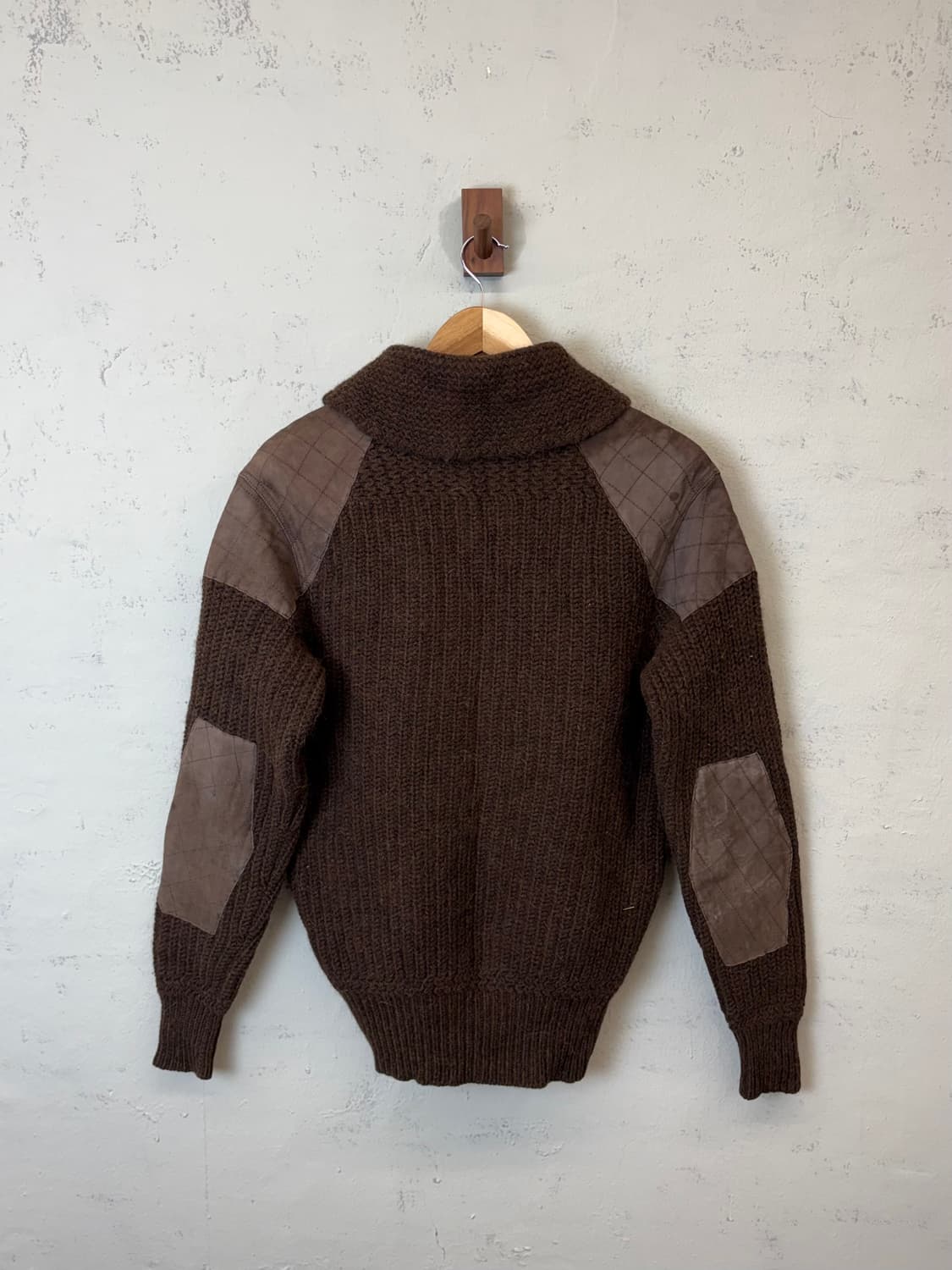 폴로랄프로렌 헤비울 브라운 숄카라 니트 상품이미지2