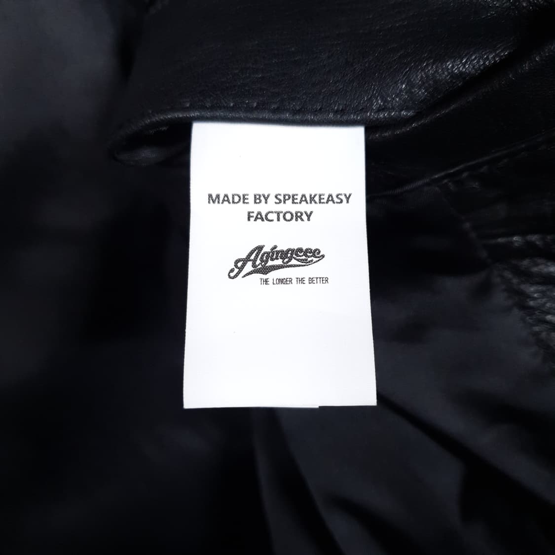 M (95) 에이징씨씨씨 카우하이드 블랙 리얼 소가죽 레더 싱글 자켓 상품이미지5