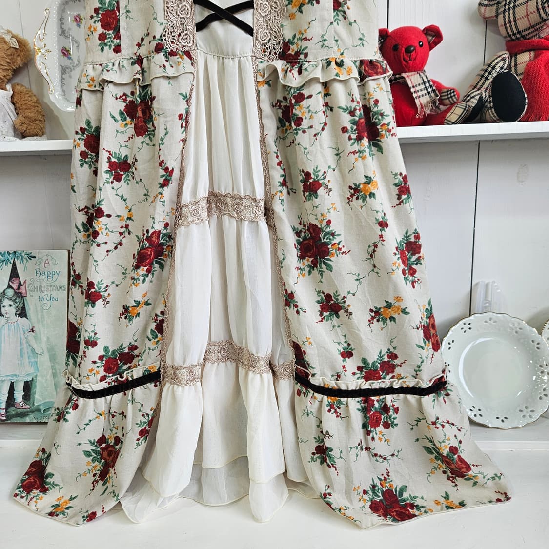 엑시즈팜(Axes Femme) 로즈 코르셋 레이스 원피스 상품이미지5