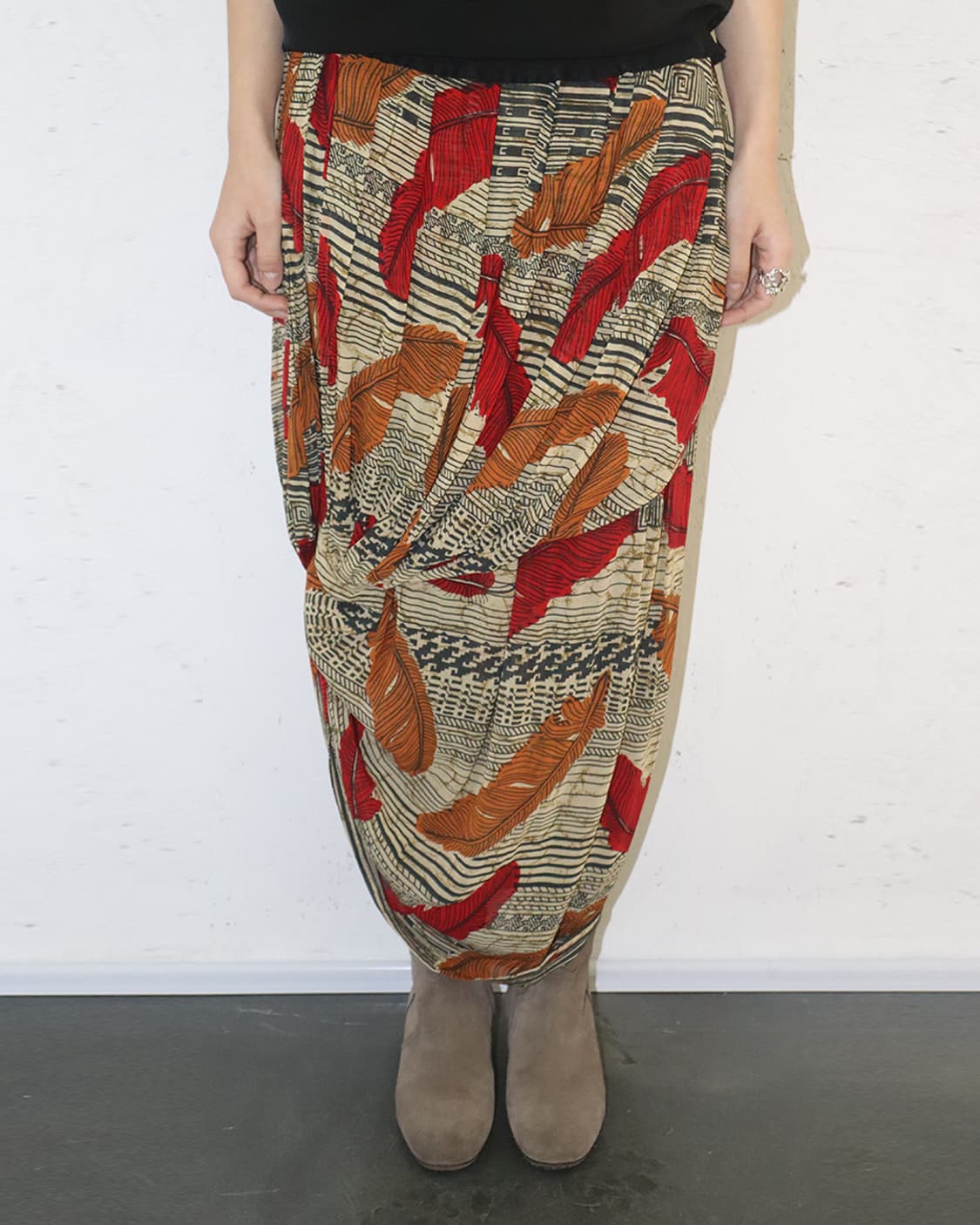 스포츠막스 초기 00s 비대칭 오리엔탈 스커트 상품이미지1