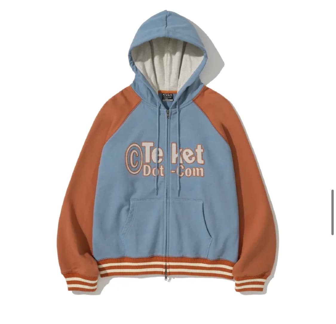 테켓 Tilted Zip-Up Hoodie Orange 상품이미지1