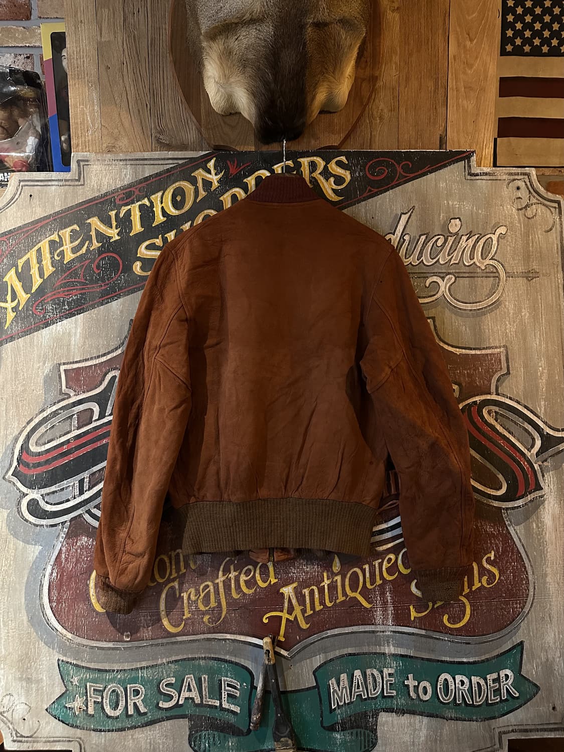 50s USA Vintage Deer Skin Suede Jacket 상품이미지5