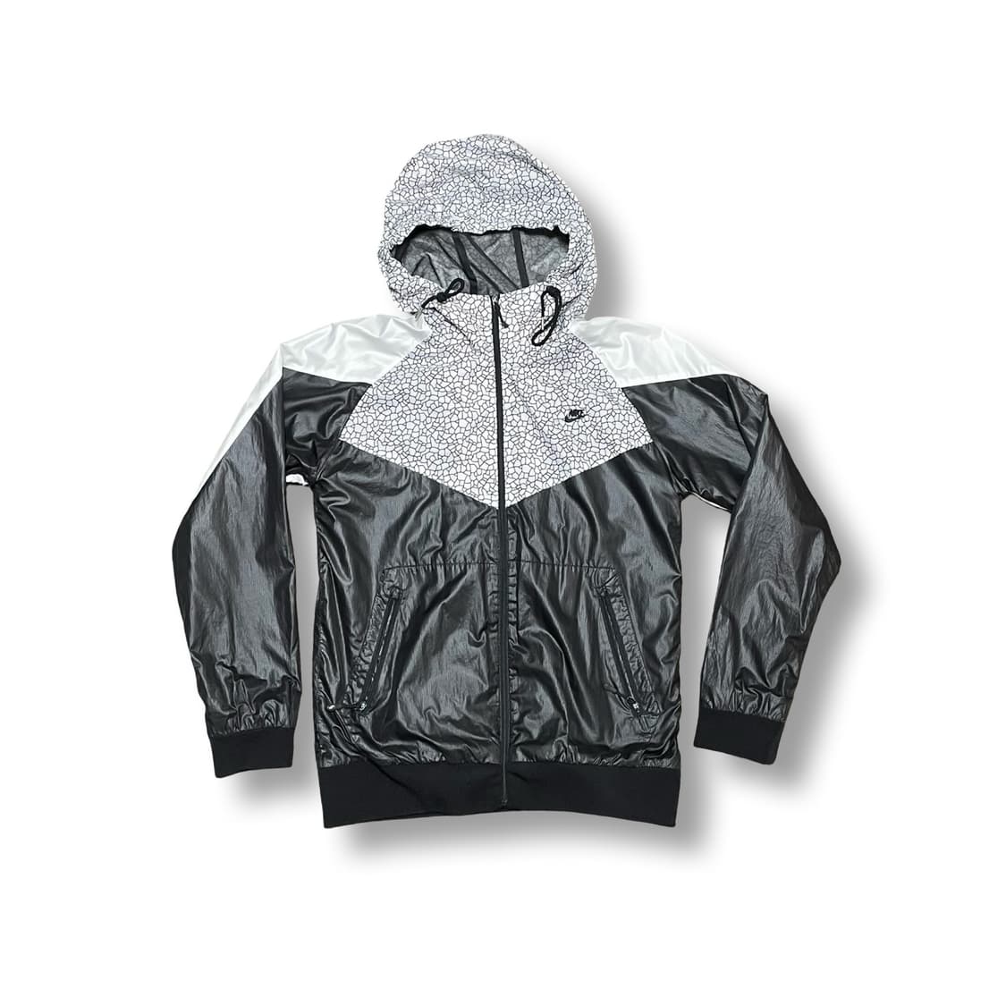 [ㅣ] 나이키 바람막이 블랙 / 화이트 패턴 후드집업 상품이미지1