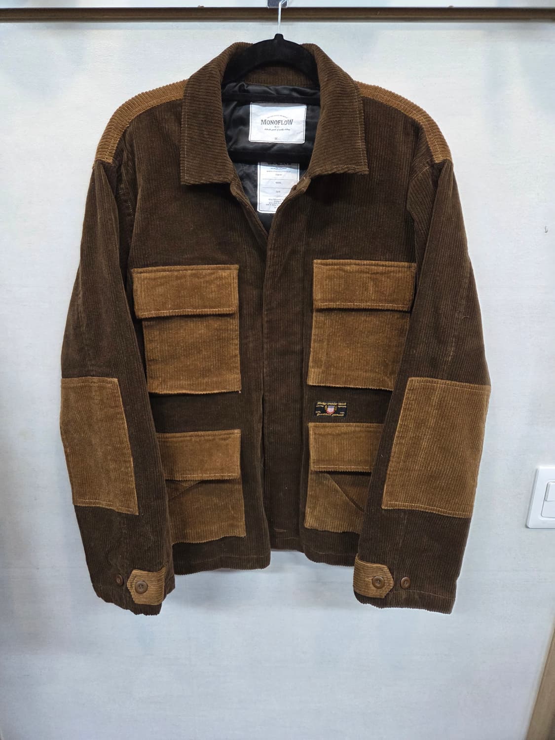 모노플로우 아메카지 코듀로이 트림포켓 자켓 M 상품이미지1