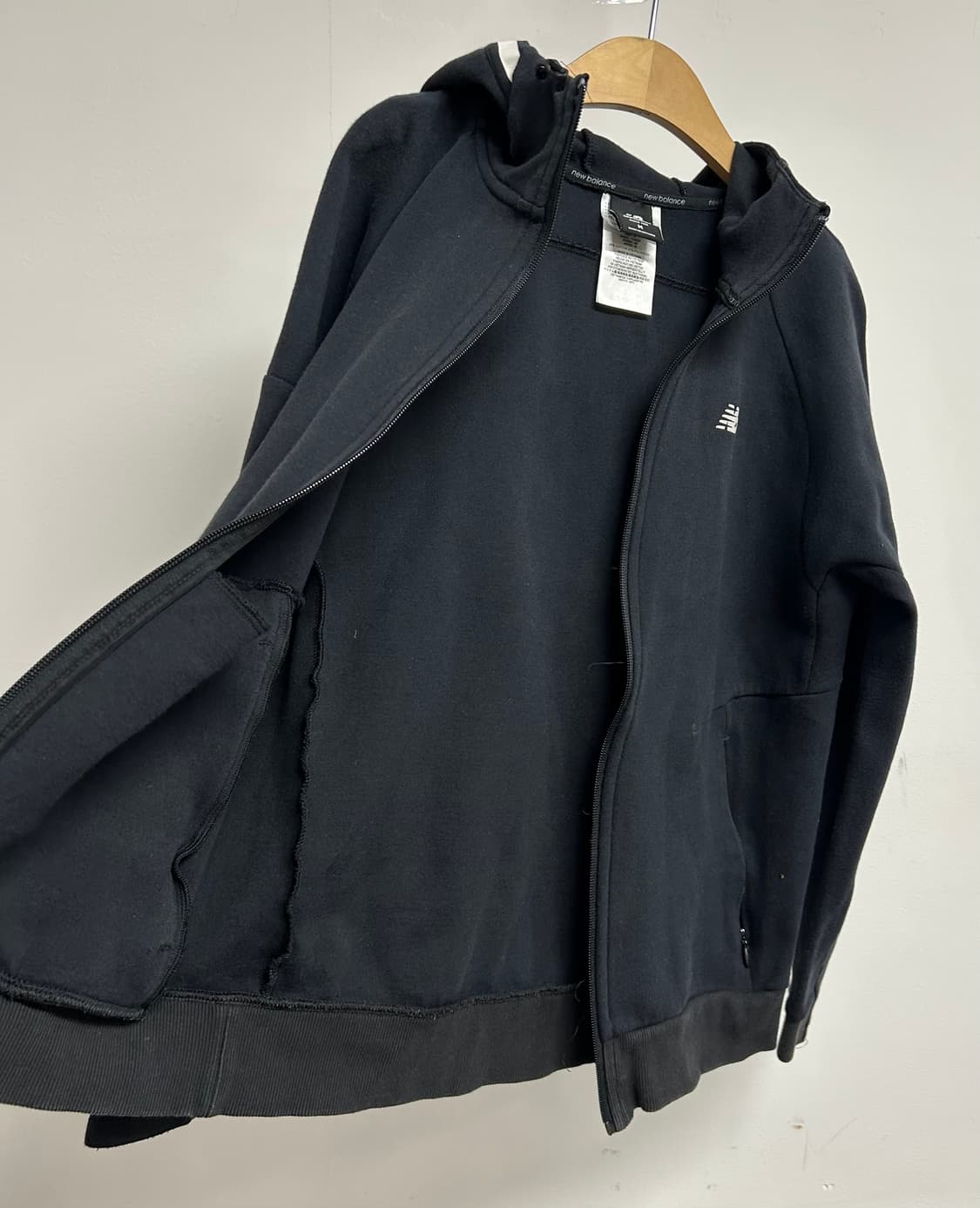 뉴발란스 후드집업 블랙 m 상품이미지6
