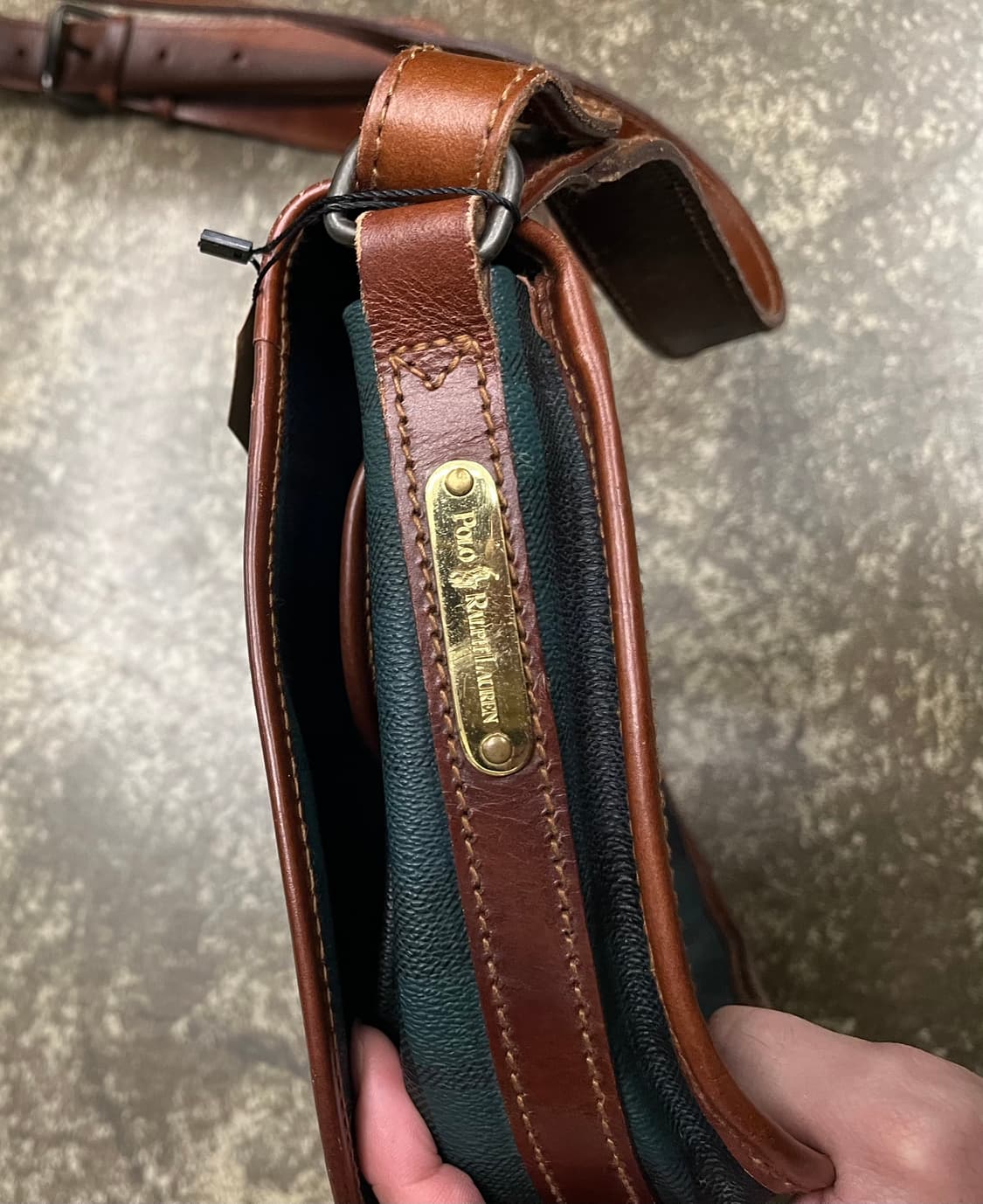 90s 폴로 랄프로렌 타탄체크 크로스백 상품이미지4