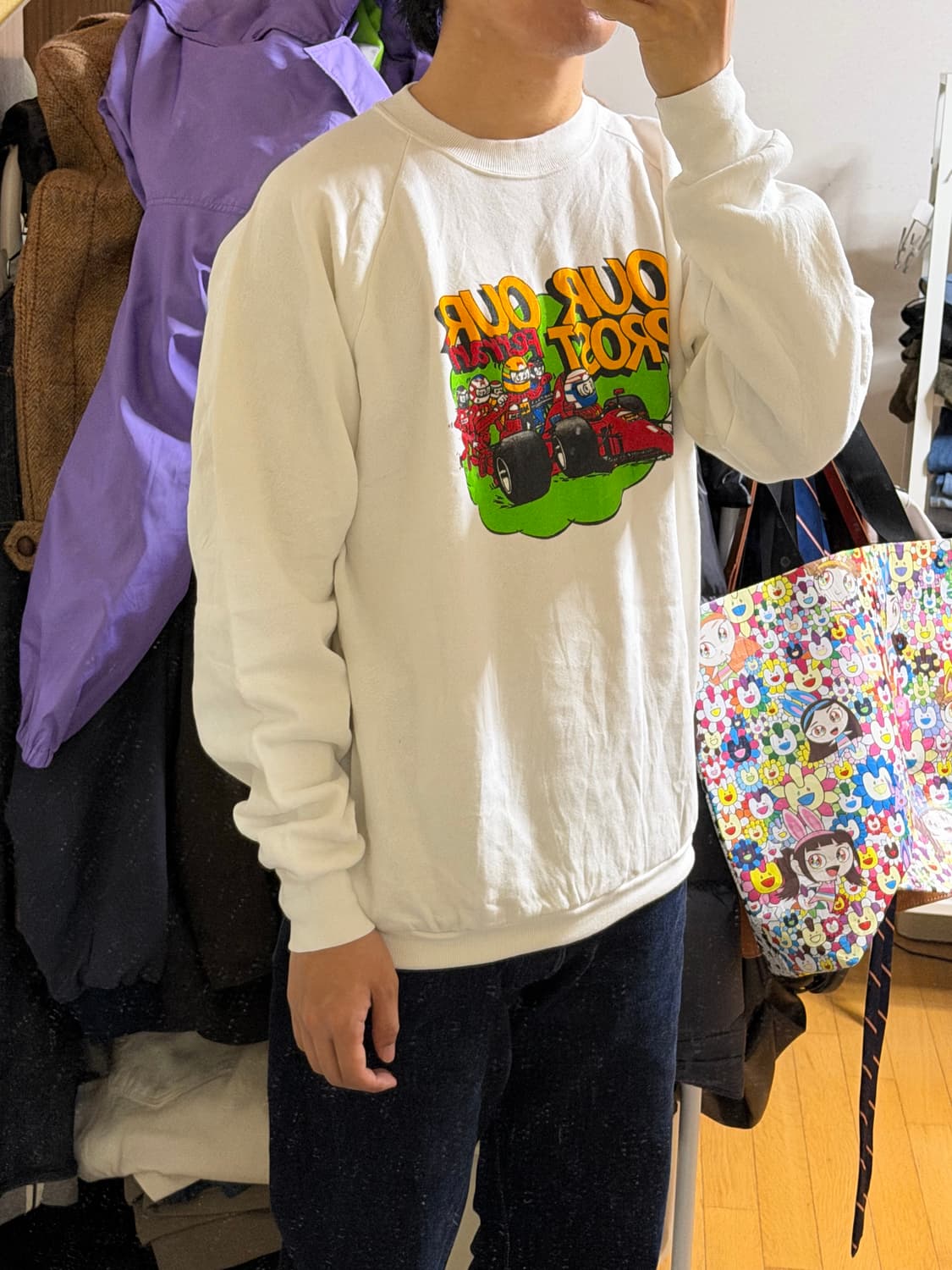 80s 프룻오브더룸 래글런 스웻셔츠 상품이미지2