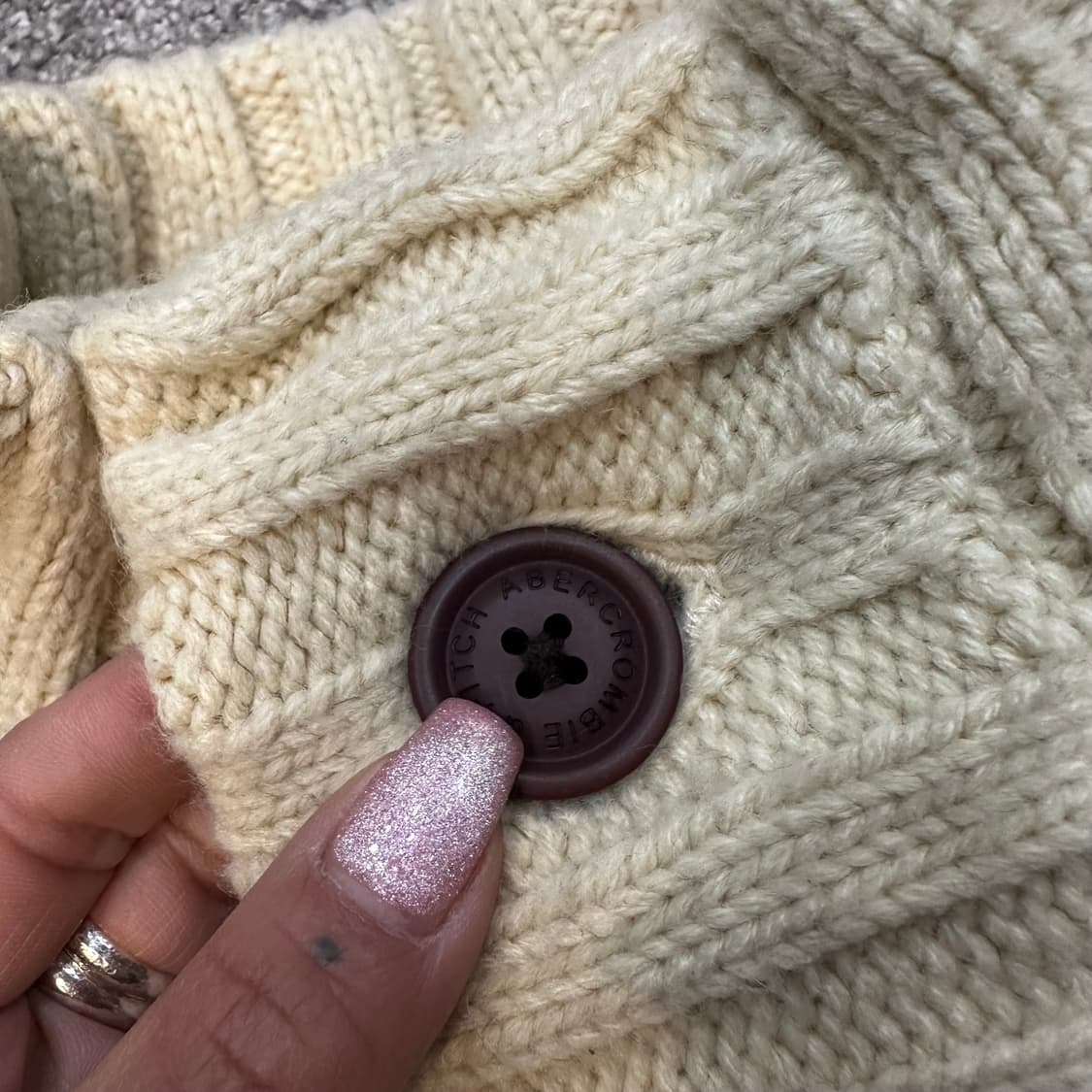 아베크롬비 헤비 울 쉐르파 코위찬 가디건L 상품이미지5