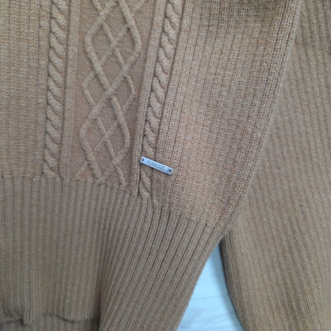 여 44 게스 니트 꽈배기 집업  상품이미지3