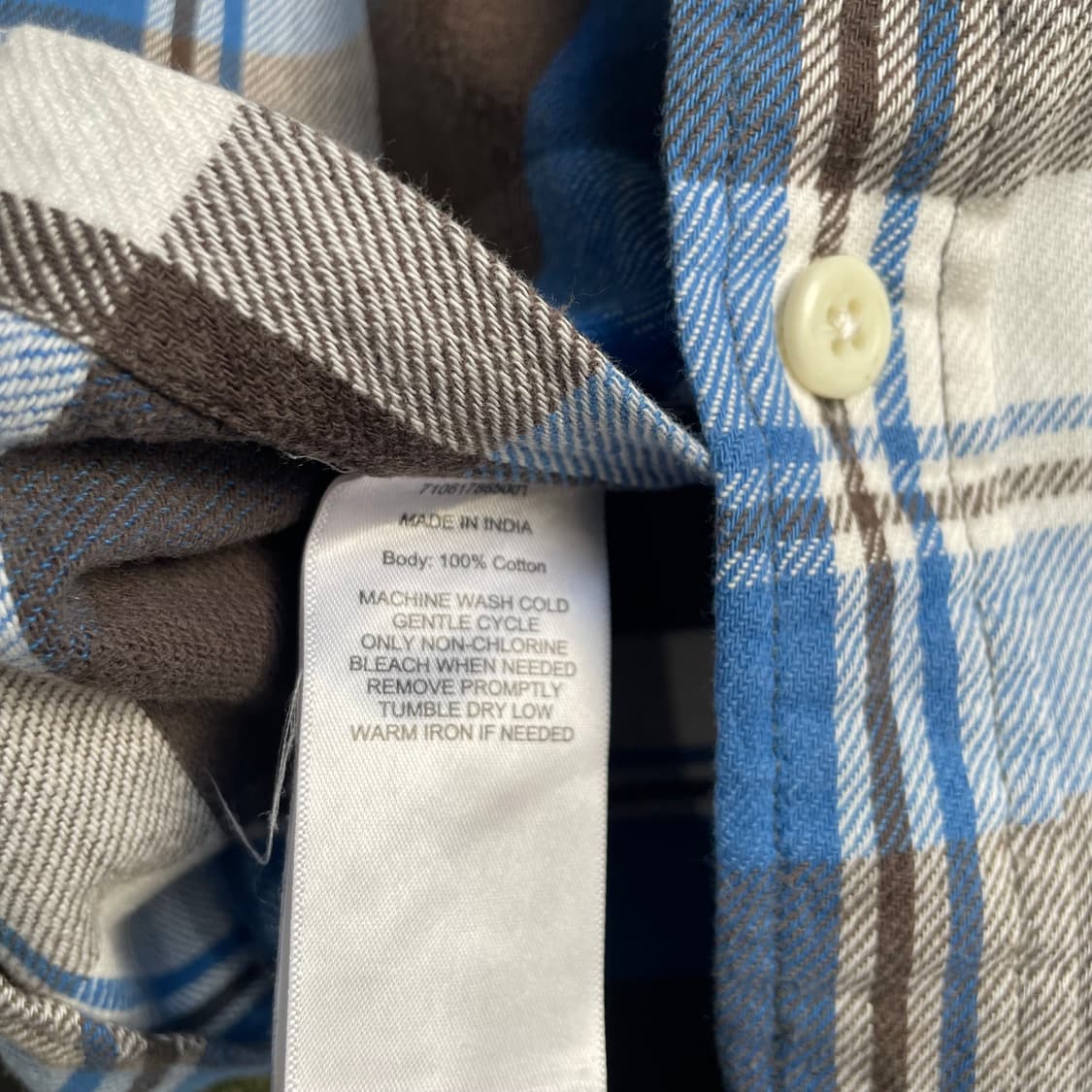 폴로 랄프로렌 브라운 블루 체크 셔츠 상품이미지4