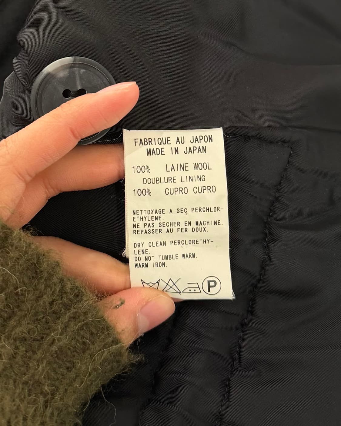 y’s 블랙 울 텍스쳐드 케이프 상품이미지8