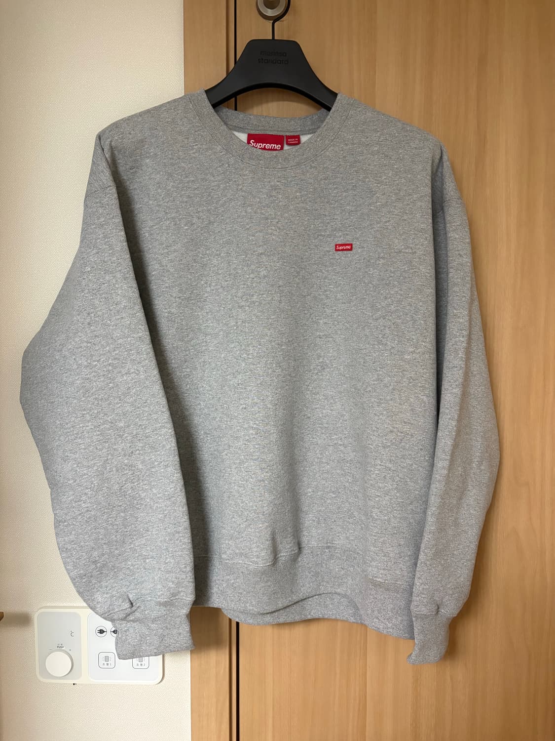 슈프림 스몰박스 크루넥 헤더그레이 L 24fw 상품이미지1