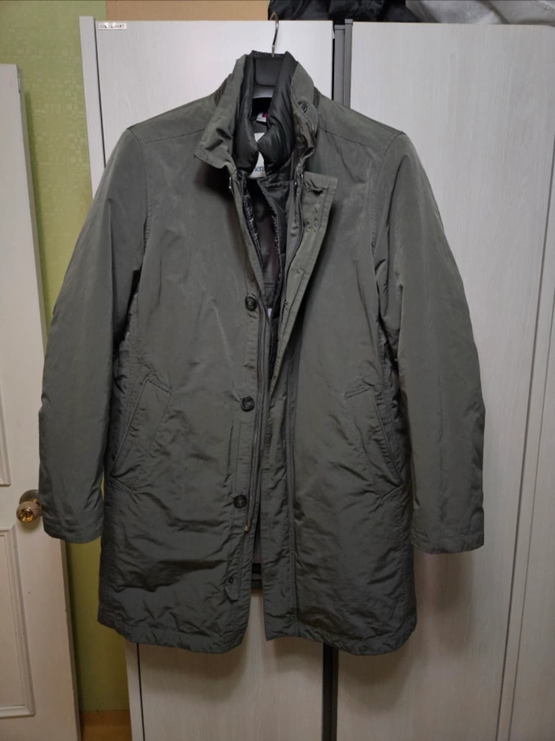 (마지막가격) 헨리코튼 구스다운 그레이 파일럿코트 100사이즈 상품이미지1