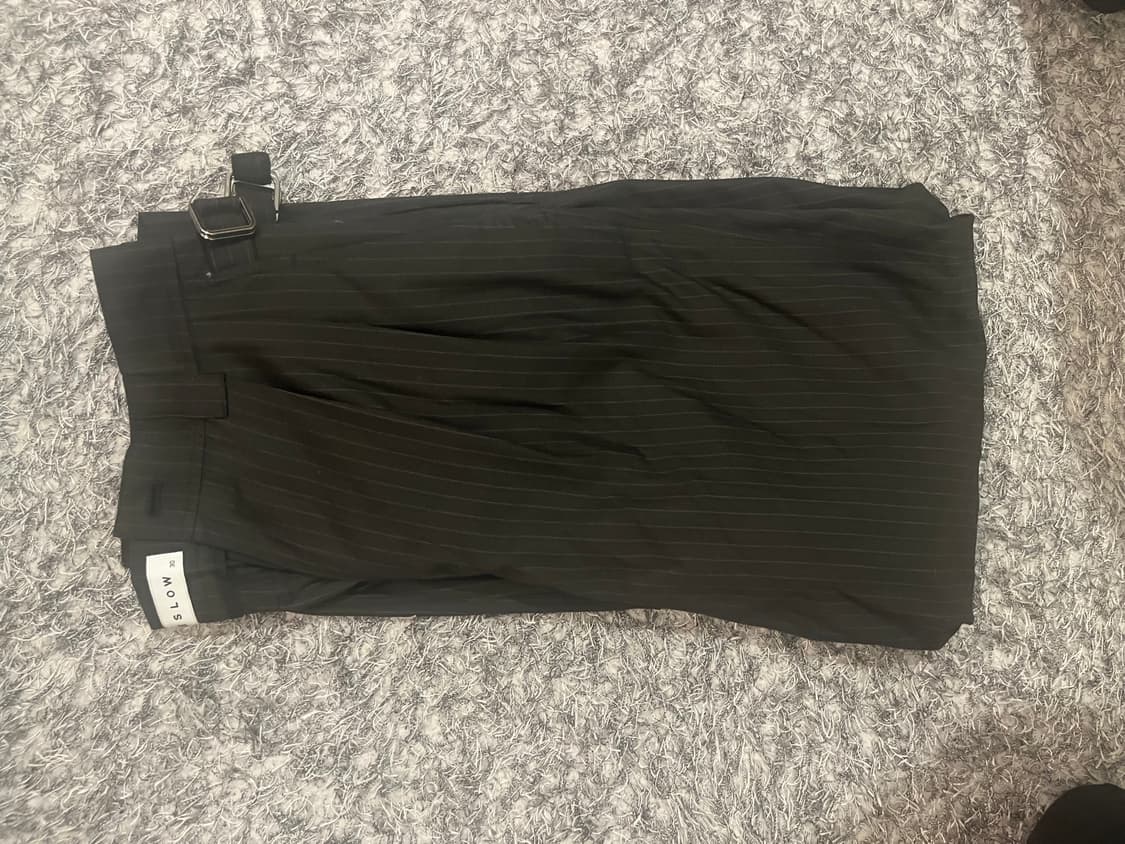 비슬로우 투턱테이퍼드 와이드 팬츠 30 상품이미지4