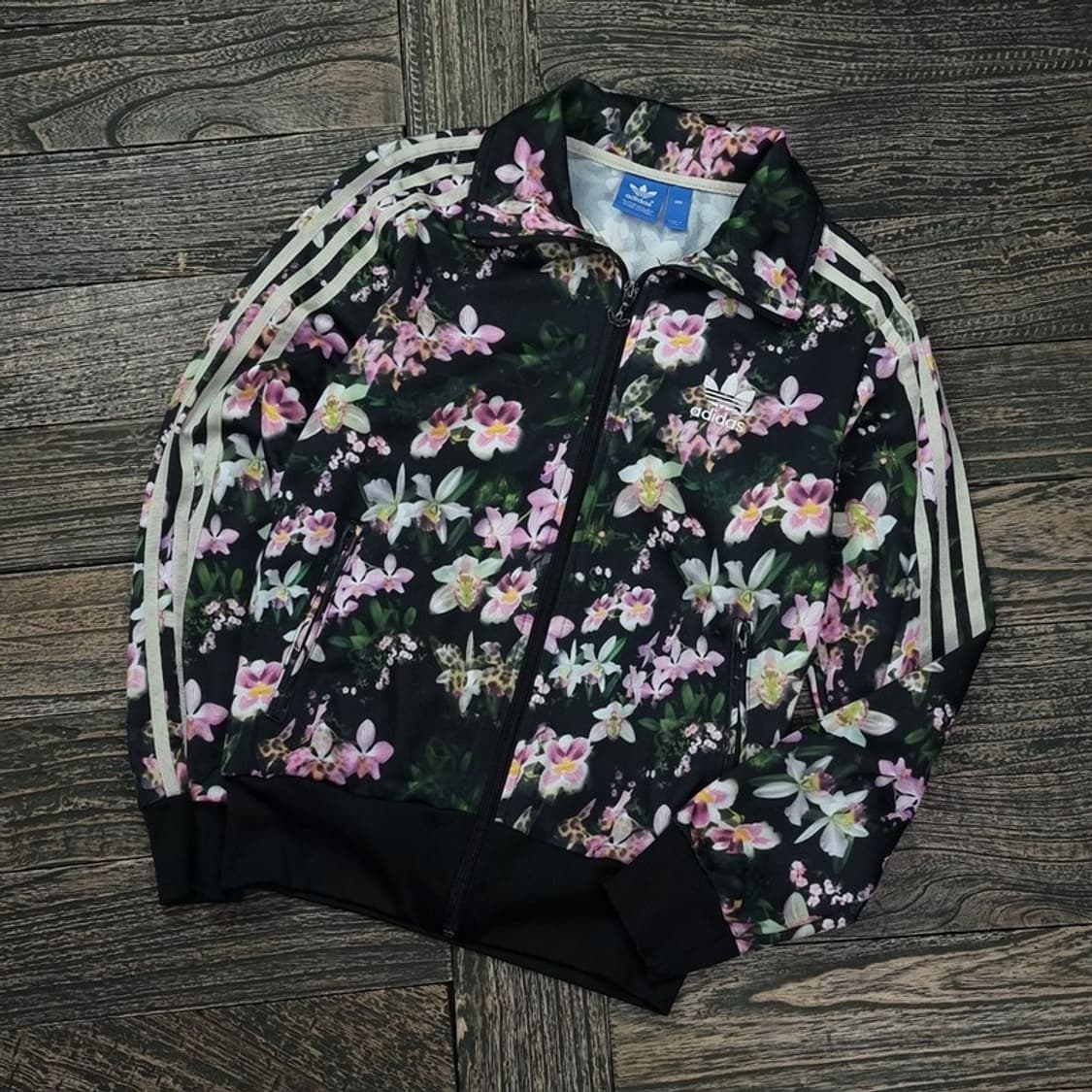 [아디다스] 플라워 패턴 파이어버드 져지 트랙탑 집업 자켓 M17057 상품이미지1
