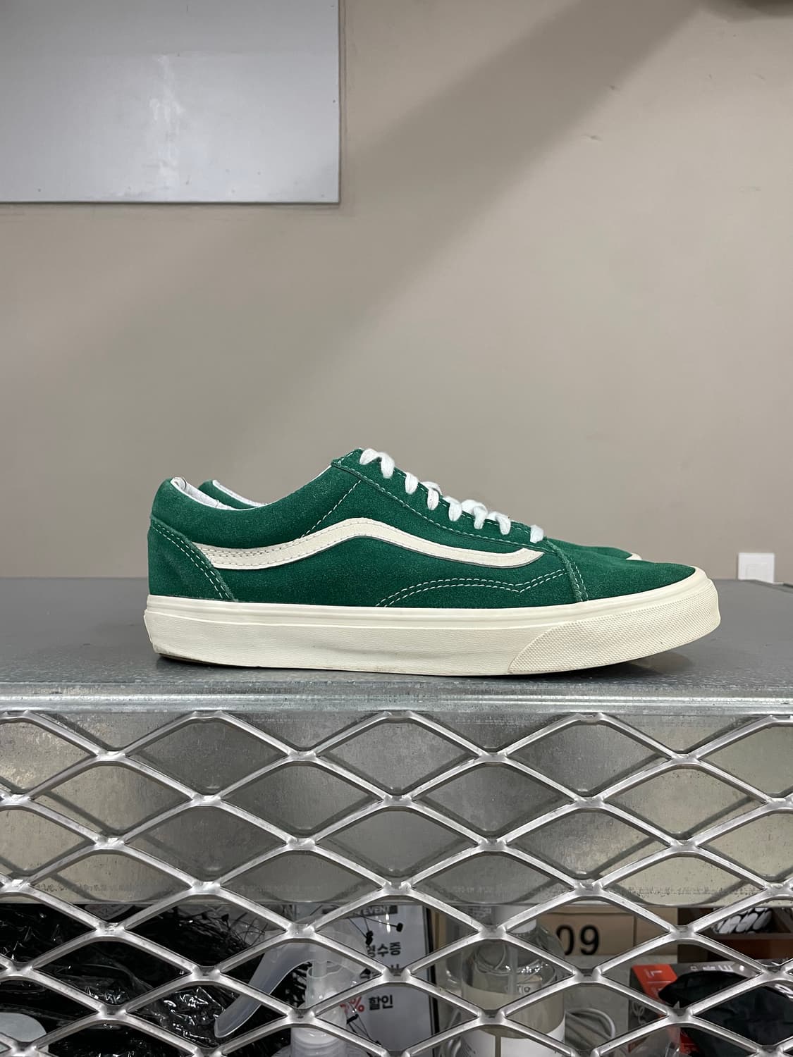반스 올드스쿨 빈티지 에버그린 US8 상품이미지4