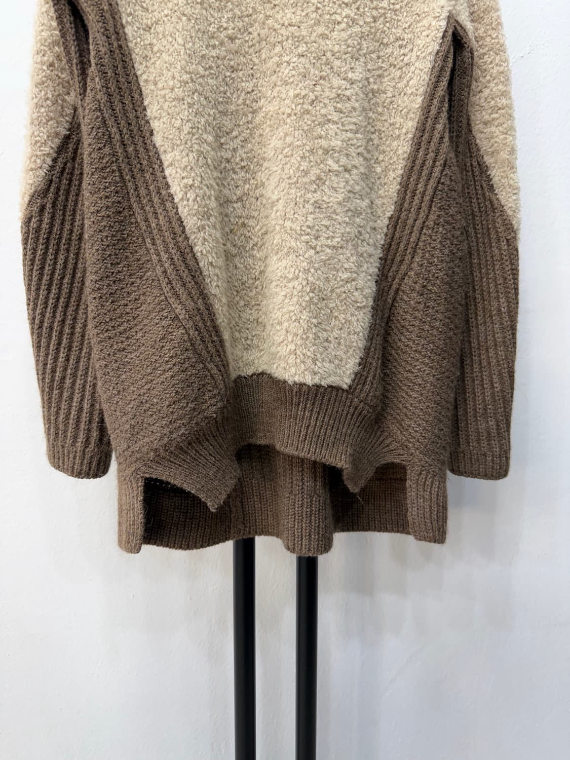 정품) 시스템 한섬 배색 니트 스웨터 90F 상품이미지4