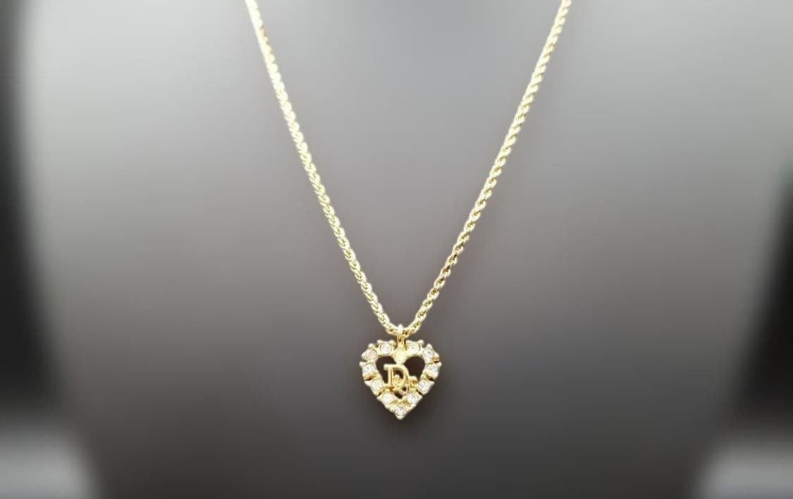 [정품] 크리스찬 디올 Dior 하트 스톤 펜던트 상품이미지2