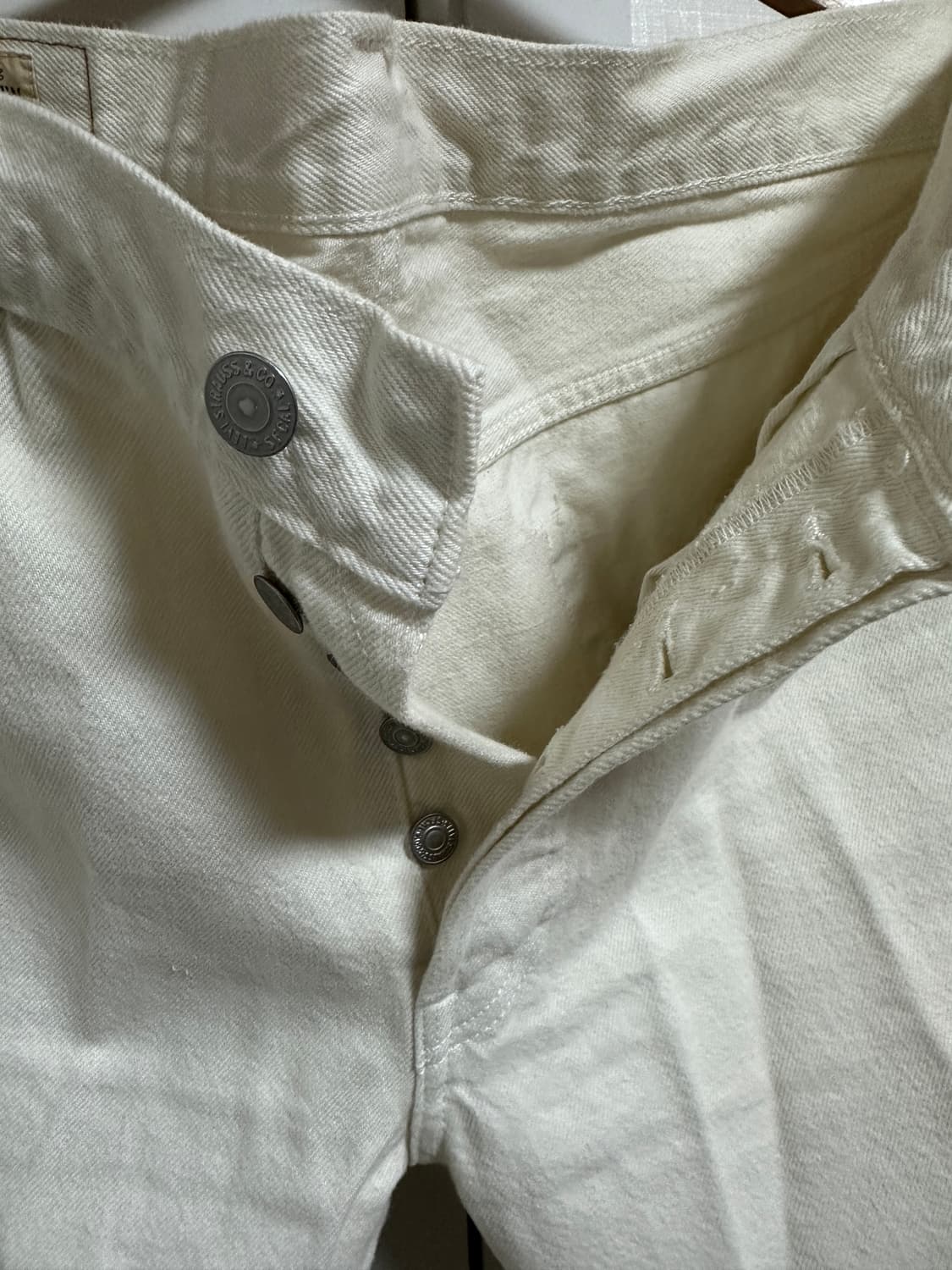 리바이스 501 크림진 W34 L32 상품이미지4