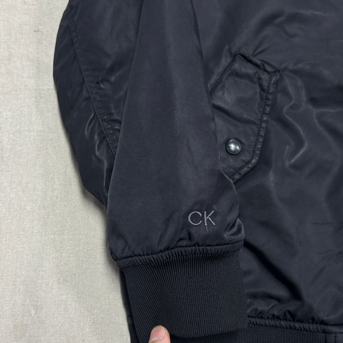캘빈클라인 퍼포먼스 백자수 항공점퍼 L 상품이미지5