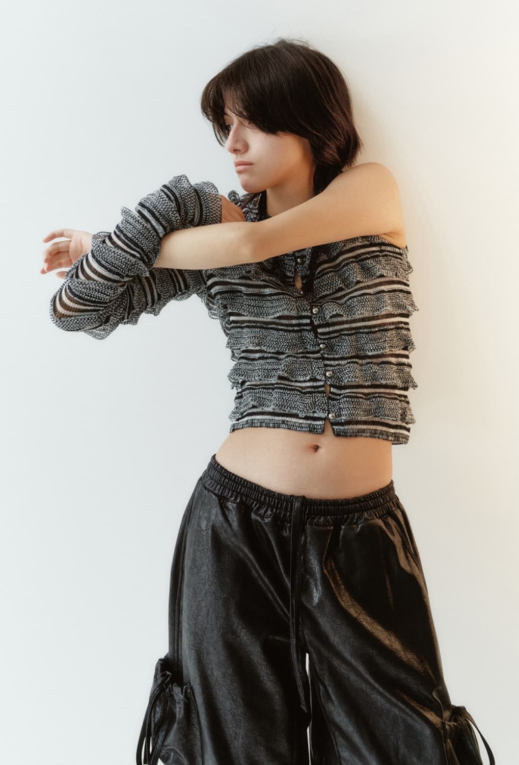 Gimmetheyoung G_BACK FRONT WAVE CARDIGAN 상품이미지2